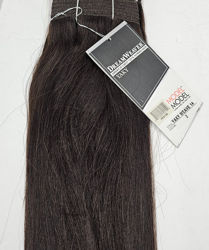 Tangle-free dreamweaver yaky weave for sew-in, weft, straight image 4