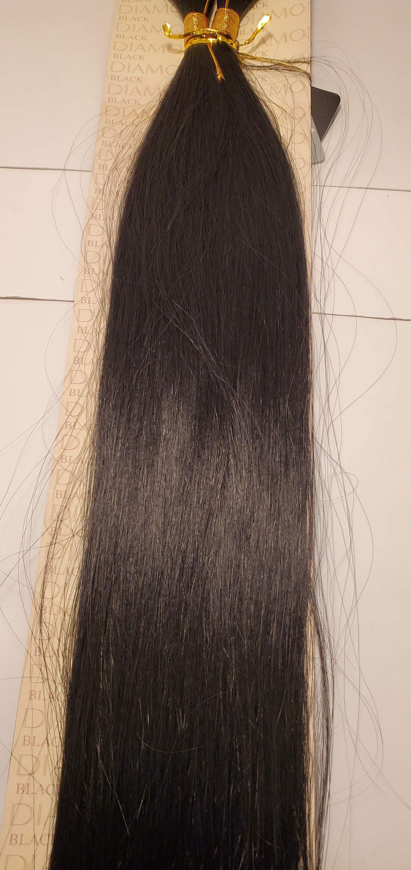Elite human hair bulk tangle-free straight for braiding. image 3
