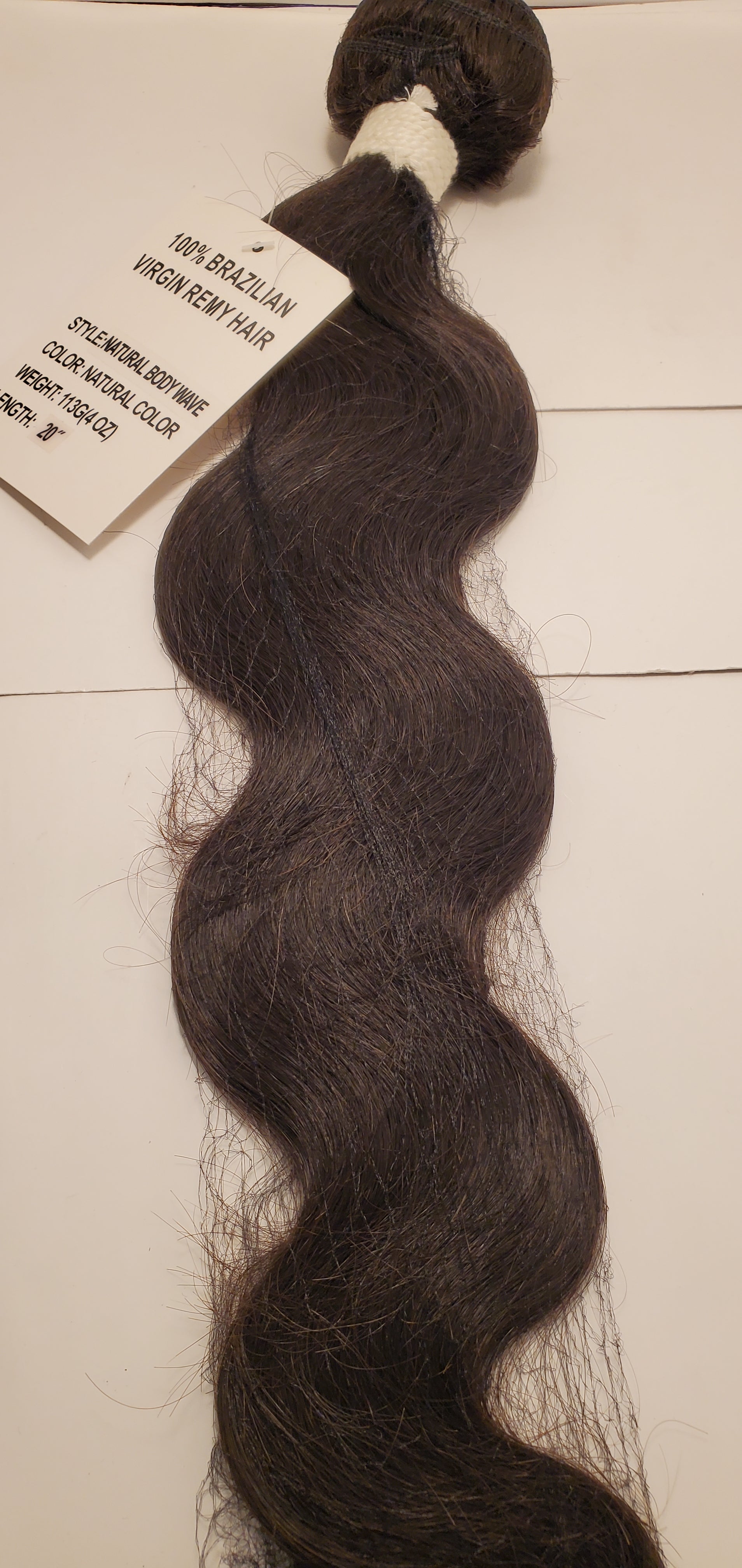 Brazilian virgin remy hair weave natural body wave; curly sew-in weft image 1