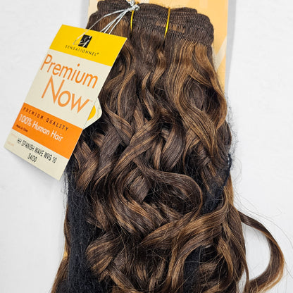 Human hair tangle-free spanish wave weave; curly sew-in weft. image 0