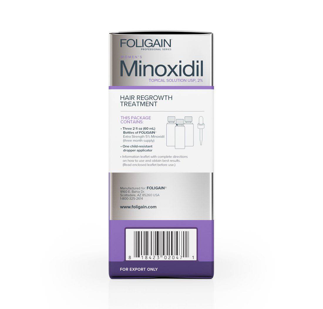 FOLIGAIN® Minoxidil 2% Hair Regrowth Treatment For Women 3 Month Supply