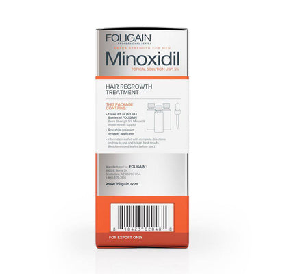 FOLIGAIN® Minoxidil 5% Hair Regrowth Treatment For Men 3 Month Supply