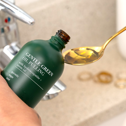Gentle Green® Oil Pulling – Ayurvedic Neem, Moringa, Hemp Seed & Coconut Oil Rinse for Fresh Breath, 6.75 oz