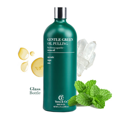 Gentle Green® Oil Pulling – Ayurvedic Neem, Moringa, Hemp Seed & Coconut Oil Rinse for Fresh Breath, 6.75 oz