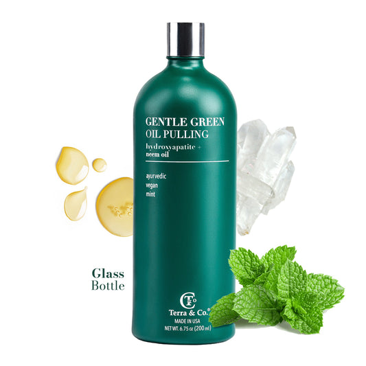 Gentle Green® Oil Pulling – Ayurvedic Neem, Moringa, Hemp Seed & Coconut Oil Rinse for Fresh Breath, 6.75 oz