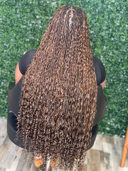 Deep wave human hair bulk for braids styling.