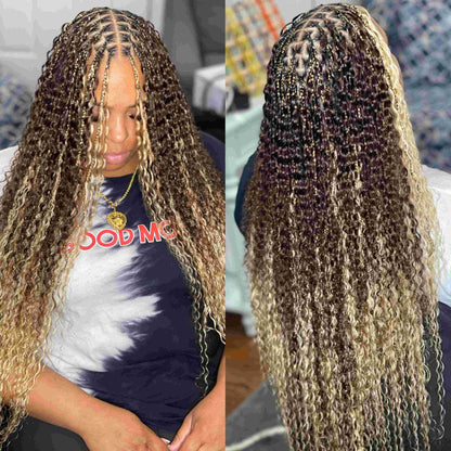 Deep Curls human hair bulk for braids styling.