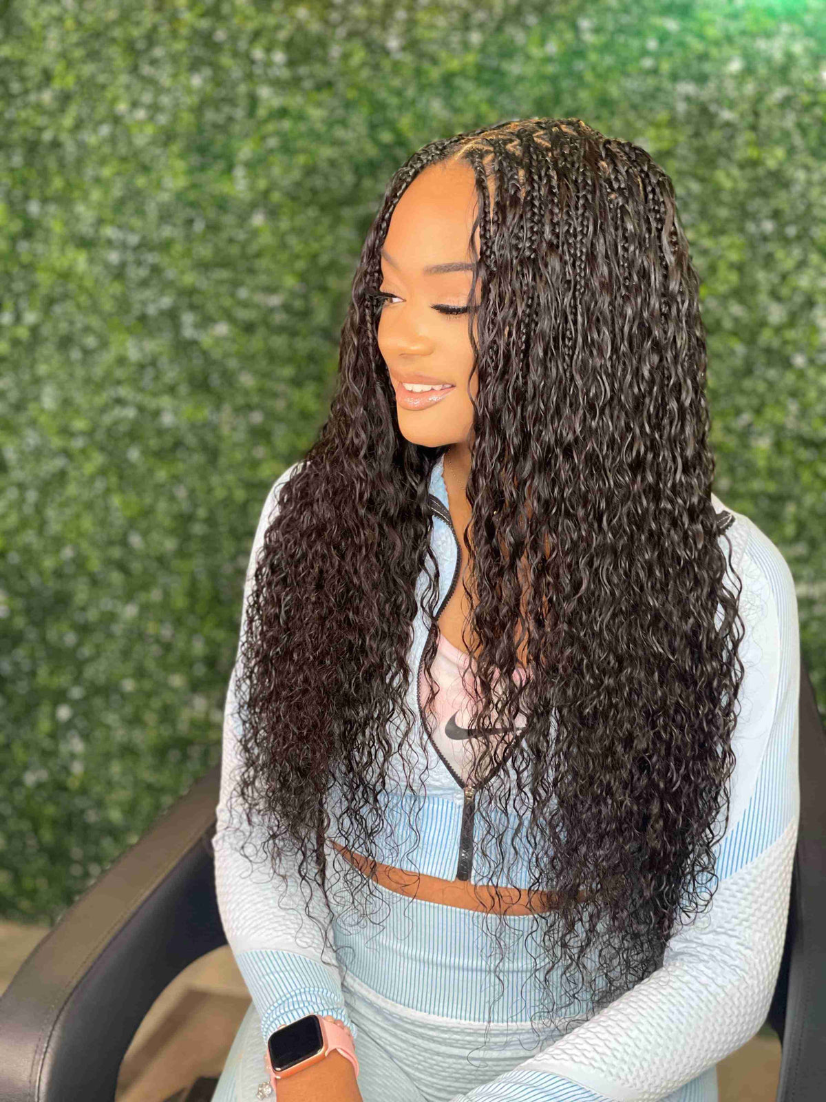 Water wave human hair bulk for braids styling - curly