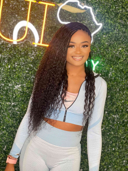 Water wave human hair bulk for braids styling - curly