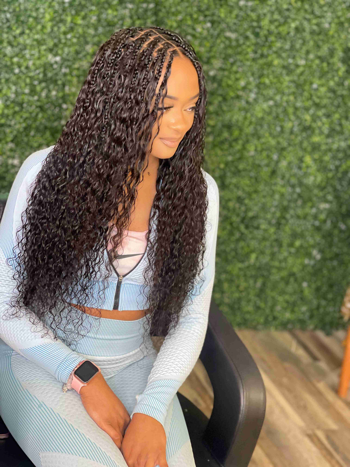 Water wave human hair bulk for braids styling - curly