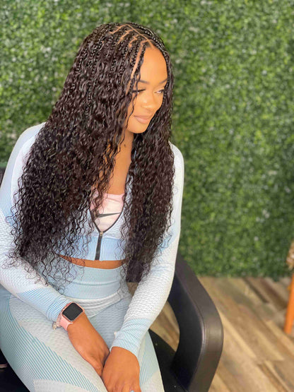 Water wave human hair bulk for braids styling - curly