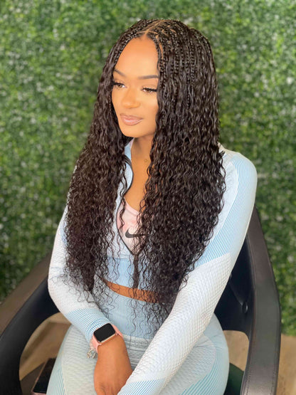 Water wave human hair bulk for braids styling - curly