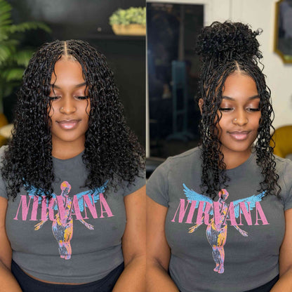 Italian curl human hair bulk for braiding.