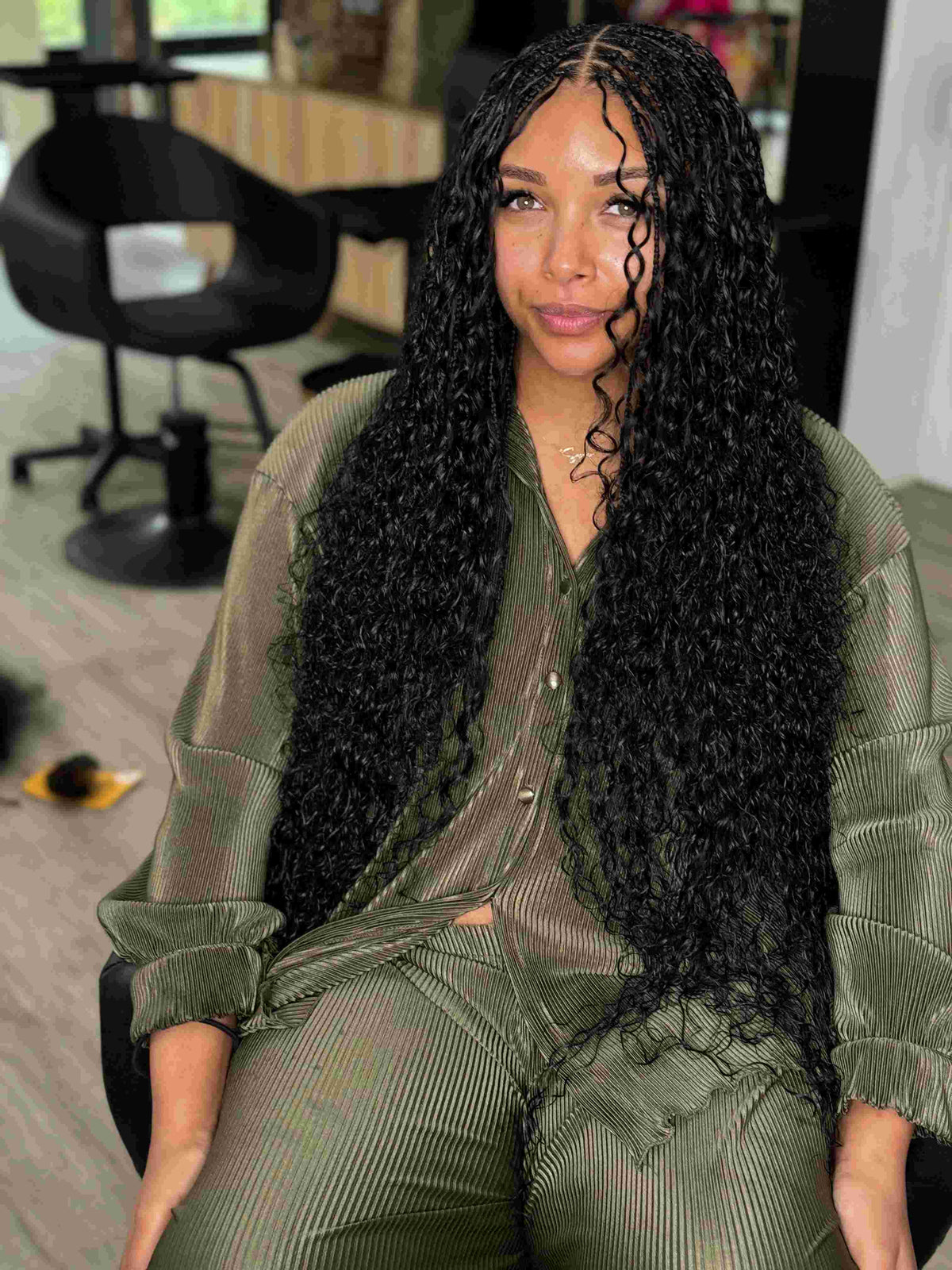 Italian curl human hair bulk for braiding.