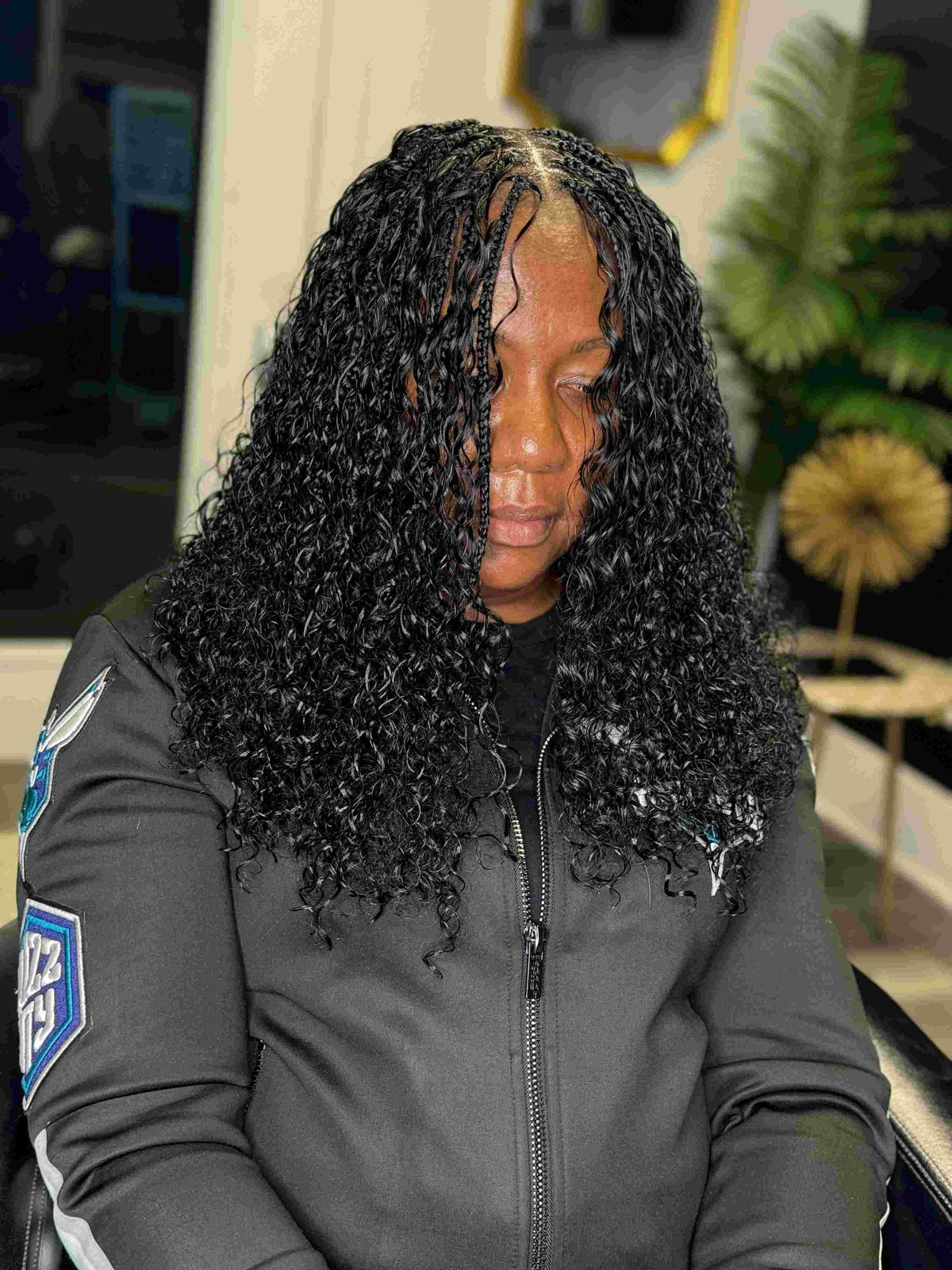 Italian curl human hair bulk for braiding.