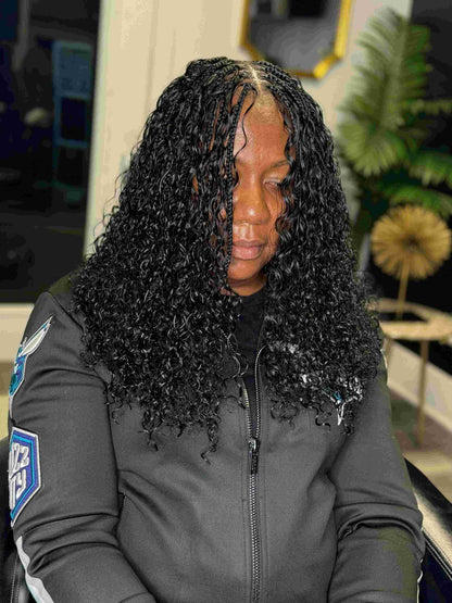 Italian curl human hair bulk for braiding.