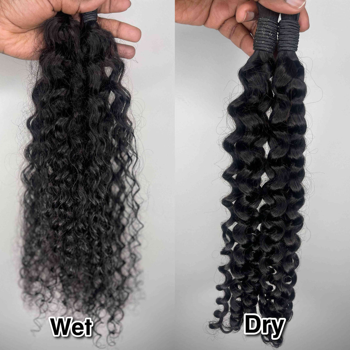 Italian curl human hair bulk for braiding.