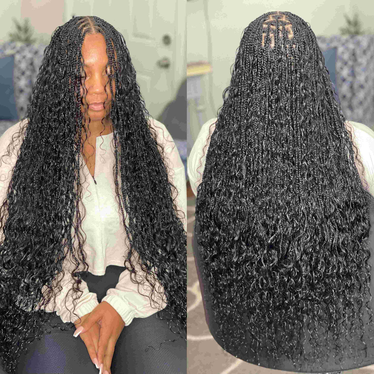 Italian curl human hair bulk for braiding.