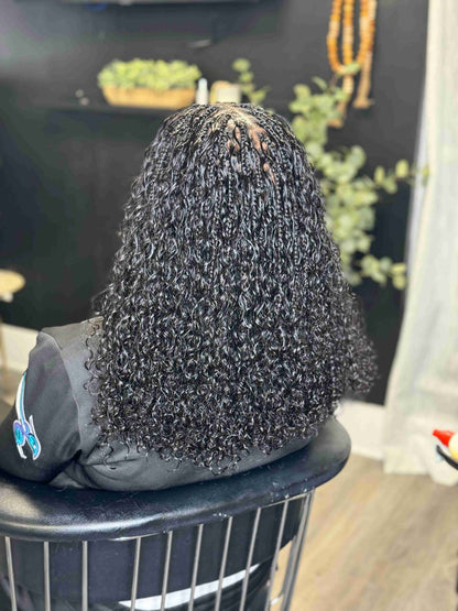 Italian curl human hair bulk for braiding.