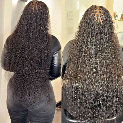 Italian curl human hair bulk for braiding.