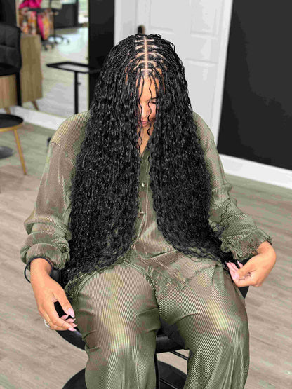 Italian curl human hair bulk for braiding.