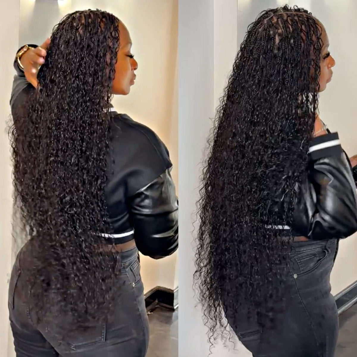 Italian curl human hair bulk for braiding.