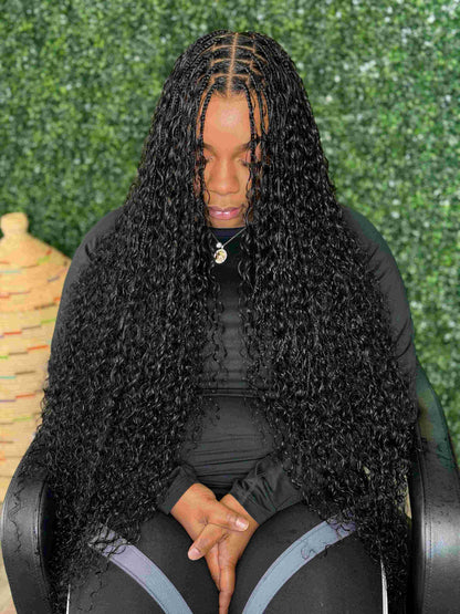 Italian curl human hair bulk for braiding.