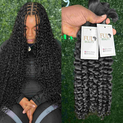 Italian curl human hair bulk for braiding.