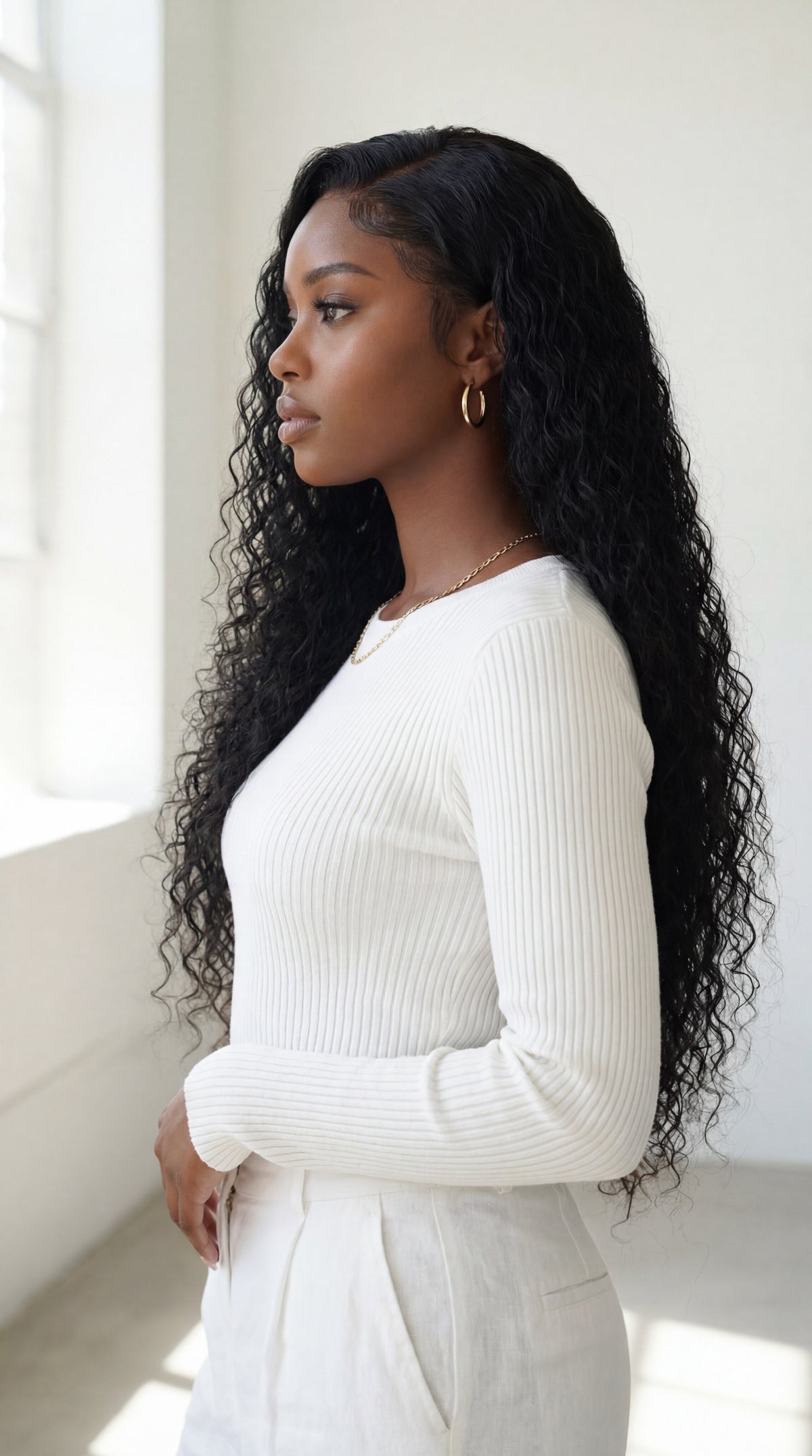 Exotic curl virgin human hair wig.