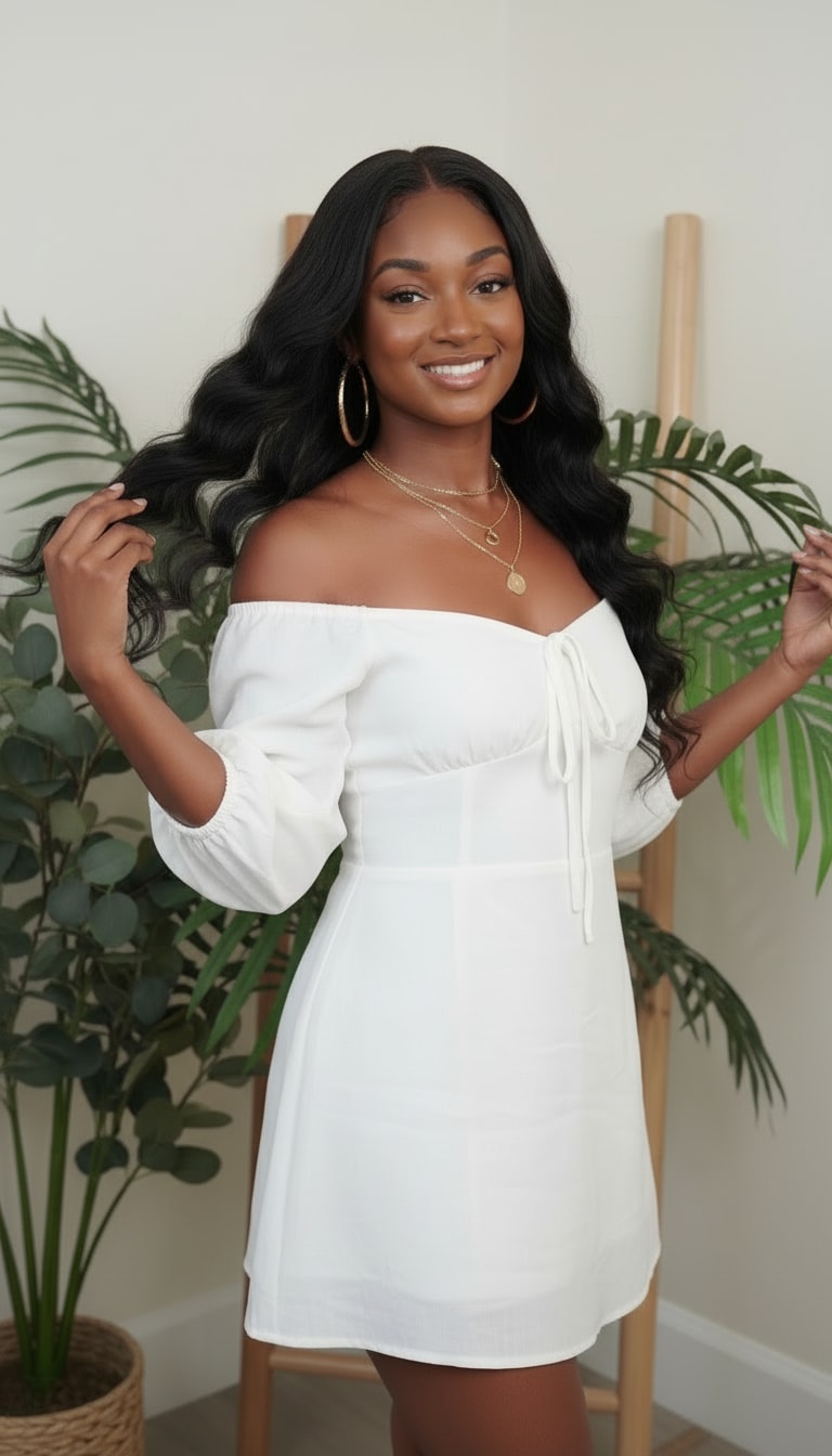 Body Wave Wefted Bundle human hair for sew-ins.