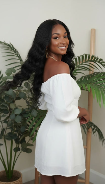 Body Wave Wefted Bundle human hair for sew-ins.