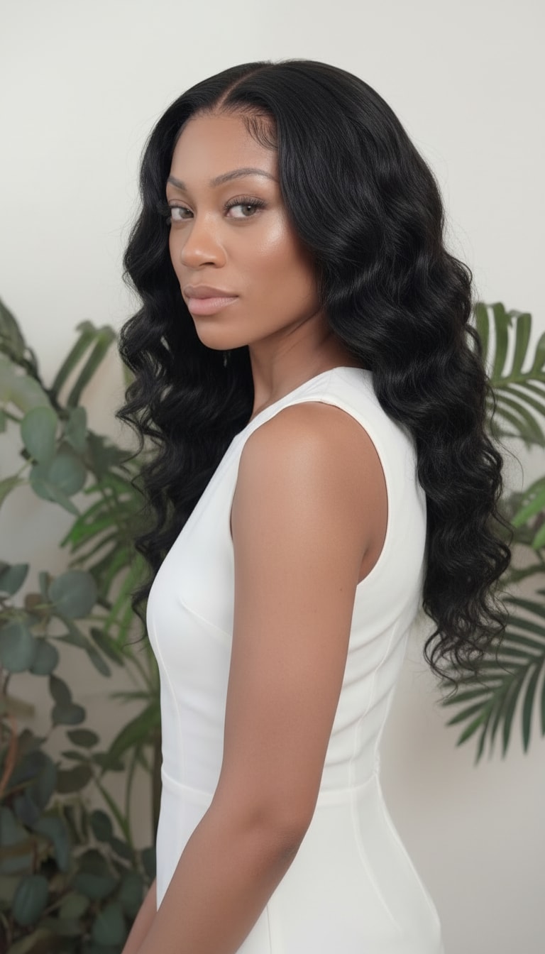 Loose wave wefted human hair bundle - curly